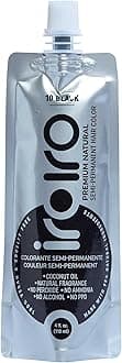 IROIRO Premium Natural Semi-Permanent Hair Color 10 Iro Black (4oz) by Iroiro