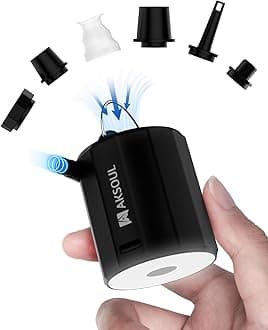AKSOUL Portable Air Pump for Inflatables: Electric Pumps for Air Mattress Air Bed Pool Floats Raft (Basic & Tiny & Upgraded)