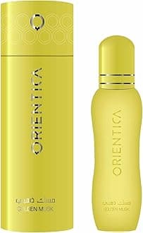 Golden Musk Perfume Oil 6ml | Luxurious Unisex Arabian Fragrance | Long Lasting Sweet Floral, Vanilla, Musk & Woody Attar Oil | Exotic Oriental Perfume for Men & Women