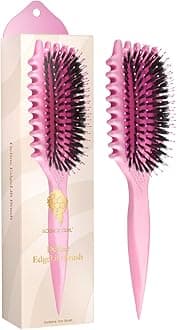 Bounce Curl Define EdgeLift Brush, 5-in-1 Tool for Effortlessly Defined Curls, Waves & Coils, Reduces Frizz - Pink