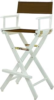 Casual Home 230-01/021-45 Director Chair 30" - Bar Height WhiteFrame/Brown Canvas