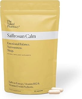Saffrosun Calm | Balance & Energy | Saffron with Vitamin B12 | High Strength | Natural No Additives | Vegan | 30 Capsules