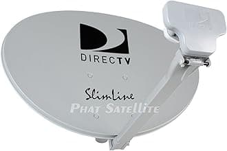 DIRECTV SWM3 COMPLETE PORTABLE CAMPING RV TAILGATE KIT SLIMLINE DISH SL3 WITH 3FT TRIPOD & COAXIAL RG6 & HDMI CABLE FOR GENIES & H24, H25, HR34, HR44, H44 by PHAT SATELLITE INTL