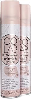 Colab+ - Dry Shampoo, Refresh & Protect, 200Ml, Pack Of 2 - No White Residue, No Fuss, All Hair Types, Fresh Scent