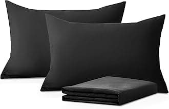 Moonlight Bedding Pillow Cases 2 Pack – Black Pillowcases Envelope Closure Super Soft Brushed Microfiber Standard House Wife Pillow Covers, (50 X 75 CM)