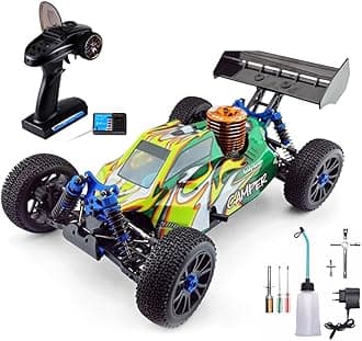 1/8 Nitro RC Truck For Adult 90KM/H 4WD Nitro Gas Powered RC Car 94970 26CXP Engine Fast Speed Remote Control Truck RTR Hobby Racing Vehicle Methanol Fuel Off-road Short Course Crawler (Green)