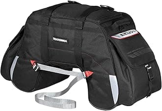 Claw Motorcycle Tail Bag (72L, Black) Free Outer Rain/Dust Cover; Ideal Travel Accessory for Motor Bike Riders; Fits Most Bikes