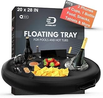 Premium Floating Drink Holder for Pool, Hot Tub Accessories for Adults - Holds Up to 50 LBS - Fun Swimming Pool Accessories for Adults, Cool and Unique Drink Floaties