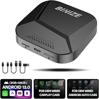 - Android 13 Carplay Ai Box Streaming 3.0 Wireless CarPlay/Android Auto Only Support Car OEM Wired CarPlay/AndroidAuto 8-Core (8G+128G)