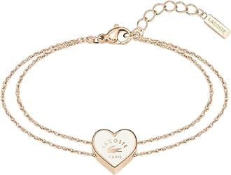 Lacoste Love My Croc Pendant Bracelet for Women - Stainless Steel Jewelry - Adjustable Band - Romantic Collection, Heart Shape Design - Fashion Accessory - Gift For Her