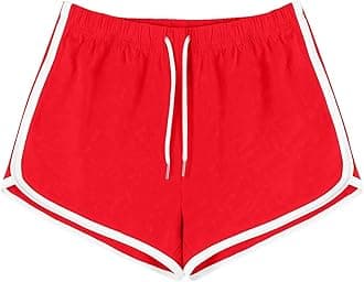 Athletic Shorts for Women Wide Leg Dolphin Hem Drawstring Elastic Waist Casual Summer Running Gym Workout Yoga Shorts