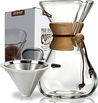 AGOGO Pour Over Coffeemaker Set Classic Series with Filter 10 Cups