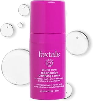 Foxtale 12% Niacinamide Face Serum with Azelaic Acid for Oil Control & Brightening | Reduces Acne, Blemishes & Acne Marks | Brightens & Smoothens Skin | Face Serum for Women & Men | 10 ml