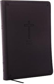 NKJV, Value Thinline Bible, Large Print, Charcoal Leathersoft, Red Letter, Comfort Print: Holy Bible, New King James Version