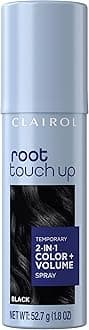 Root Touch-Up Color + Volume 2-in-1 Temporary Hair Coloring Spray, Black Hair Color, Pack of 1 - Packaging May Vary