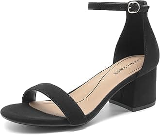 DREAM PAIRS Womens Low-Chunk Low Heel Pump Sandal