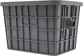 Commercial Grease Trap 50L Large Capacity Grease Interceptor Under Sink Oil-Water Separator for Kitchens, Restaurants, Fast Food Chains