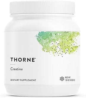 Thorne Creatine Monohydrate Powder, 15.2 oz (450 g) (90 Servings), No Artificial Sweeteners, Tasteless, Flavorless, Powder, Training, Exercise, Muscle Training, Body Makeup, NSF Sports Certified