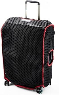 3D-Mesh Suitcase Protector Cover with TSA Approved Lock | Medium 25-28 inch | Red