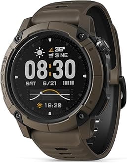 COROS NOMAD Sports Watch, Rugged Lightweight GPS Watch, 22-Day Battery Life, Adventure Journal, Pre-loaded Maps, Turn-by-Turn Navigation, Catch Logging(Brown)