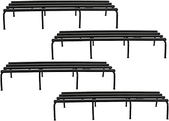 - DECOWORLD || Metal Planter Stand || Plant Stand for Pots|| Outdoor Plant Stand || Black (Set of 4)