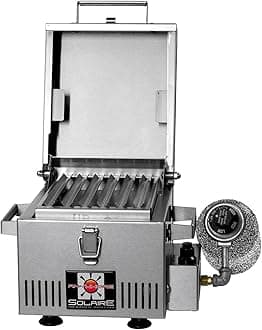 Solaire SOL-IR8A Anywhere Mini Personal Infrared Propane Gas Grill, Stainless Steel