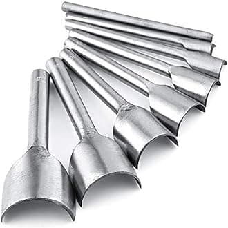 Caydo 8 Pieces Leather Tools Craft Half-Round Cutter Punch for Crafting Strap Belt, Wallet and Bag, 5-40 mm