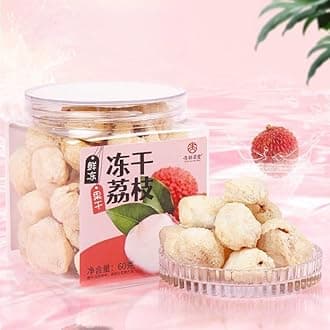 Freeze dried lychee, lychee snacks, freeze-dried fruit snacks, nutritious dried fruits, healthy fruit tea, brewed drinks, baking vegetable dried, instant fruit and vegetable crisps (1 can)