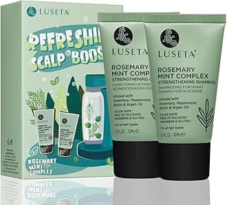 Luseta Rosemary Mint Shampoo and Conditioner Set Travel Kit Strengthen and Nourish Thinning Hair Reduce Frizz for Women and Men 2 x 1.01oz