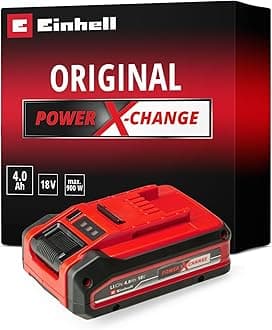 Original Einhell 18 V 4.0 Ah Power X-Change PLUS (18 V battery, universal for all PXC devices, without self-discharge, 3-stage LED charge level control, adapted charging cycles, without charger)