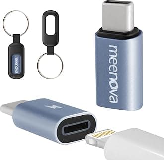 60W Lightning to USB C Adapter with Keychain for iPhone 15 16, Type C Charging Converter, iPhone Lightning to USB-C Adaptor for Travel Essentials Outdoor Office Home,Lighting to USBC Type-C