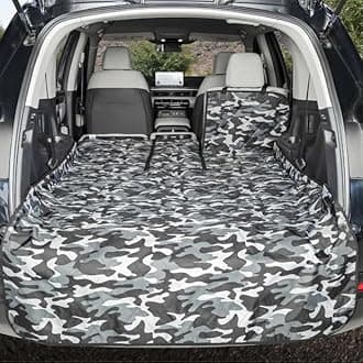 4Knines SUV Cargo Liner for Dogs, Trunk Mat for SUV, Durable Cargo Cover, Protector – Compatible with 60/40 Split Bench & Armrest Pass-Through, Waterproof, Machine Washable, Non-Slip (X Large, Camo)