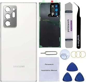 Rear Back Glass Replacement for Samsung Galaxy Note 20 Ultra 6.9-inches with Reparing Tool Kit and Instruction (Mystic White)