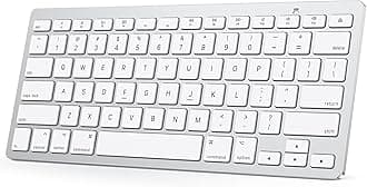 Bluetooth Keyboard Compatible with Mac ONLY, Compact Wireless Keyboard Compatible with MacBook Pro/Air, iMac, Mac mini/Pro, Silver