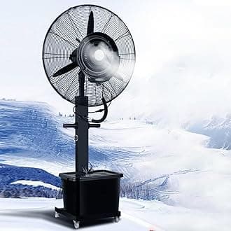 Commercial Pedestal Fan, Heavy Duty Industrial Misting Fan, Water Mist Cooling Outdoor Spray Fan, Large Patio Cooling Standing Fans,75cm/30in