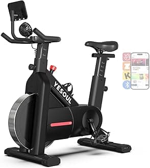- Self-Powered-Fan Exercise Bike with Dynamic LED Light Effects, Pro Livestreaming Classes, Smart Exclusive App, 300 LBS Magnetic Resistance Indoor Stationary Cycling Workout Bike for Home