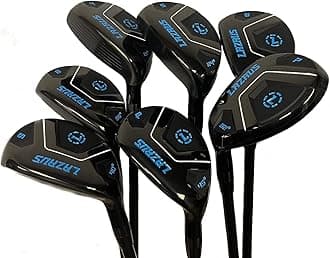LAZRUS GOLF Premium Hybrid Golf Clubs for Men - 2,3,4,5,6,7,8,9,PW Right Hand & Left Hand Single Club, Regular Flex