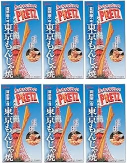 Glico Tiny Pretts Tokyo Monja (6 Box Set) Taste of the Tokyo Metropolitan Area, Individual Packaging, 0.8 oz (23 g)