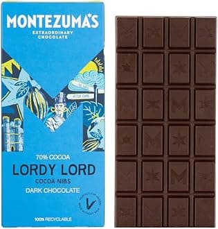 Montezuma's Lordy Lord, 70% Cocoa, Dark Chocolate With Cocoa Nibs