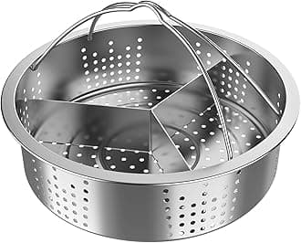 Stainless Steel Steamer Basket Rack - Steamer Holder Trio Separator Set, Vegetables Steaming Stand for Pressure Cooking