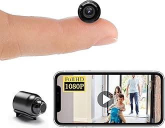 New Smallest Wireless WiFi Camera,HD1080P Mini Concealed Camera Detector,Portable Baby Monitor,Pet Camera Nanny Cam with Night Vision,Motion Detection,Cloud Storage for Security with iOS Android APP