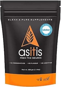 Asitis Nutrition 100% Creatine Monohydrate, Pure 2.5g Micronized Powder with Rapid Dissolution & Absorption, USA Labdoor Certified for Accuracy & Purity, Supports Performance & Recovery- Unflavored,