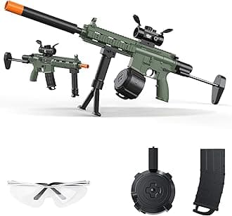 Automatic Gel Blaster, Electric Blaster with Goggles, Fun Shooting Games for Age 13+, Green