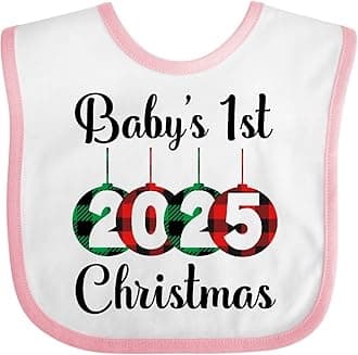 inktastic Babys 1st Christmas 2025 Baby Bib