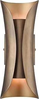 CLAXY Mid-Century Wall Sconce 2-Light Brushed Brass Wall Light for Bathroom Bedroom-Updated Canopy