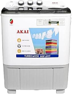 5 kg Twin-Tub Semi-Automatic Washing Machine,Powerful Pulsator, Energy Efficient, Easy Wash Timer, Spin Timer, 66CmX 40CmX84Cm White WMMA-XTT51W