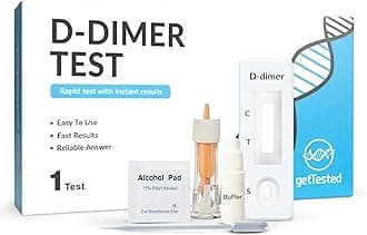 – GetTested D-Dimer Test Kit, At-Home Blood Clot Risk Screening, Rapid Results in 10 Minutes, Simple Sample Collection, Accurate, Convenient, and Easy to Use