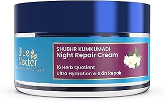 Kumkumadi Night Cream for Women for Glowing Skin Plant Based Brightening Night Cream for Oily Dry Combination Skin (16 Herbs 15g)