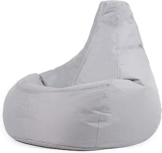 Bean Bag Bazaar Recliner Gaming Bean Bag Chair, Grey, Large Indoor Outdoor Bean Bags, Lounge or Garden, Big Adult Gaming Bean Bag Chairs with Filling Included