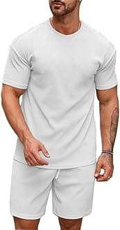 SMOWKLY Men's Pyjama Set - T-Shirt and Shorts Night Wear - Night Suit for Men